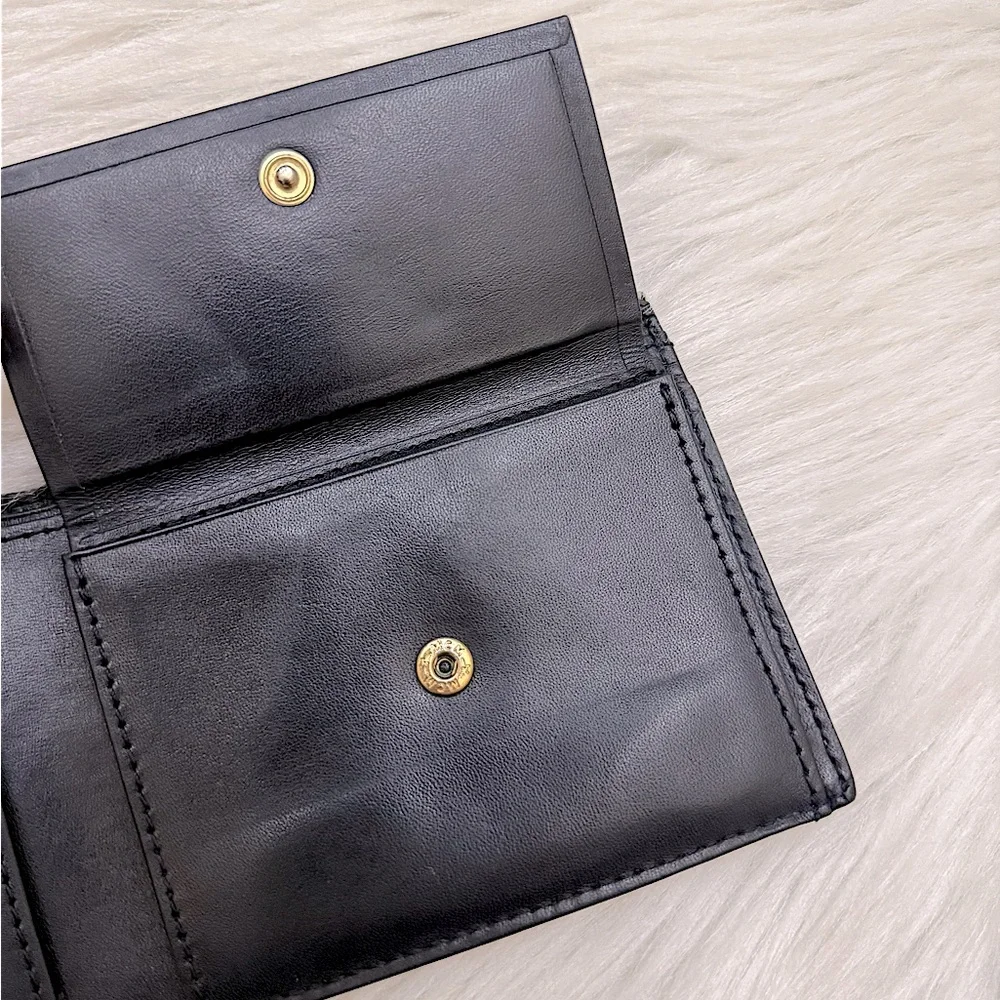 MCM - BLUE WHITE ALL LEATHER VISETOS BIFOLD WALLET